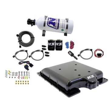 Billet Supercharger Lid with Integrated Nitrous with 5Lb Bottle for Dodge Hellcat / Demon Nitrous Express NX 20972-05