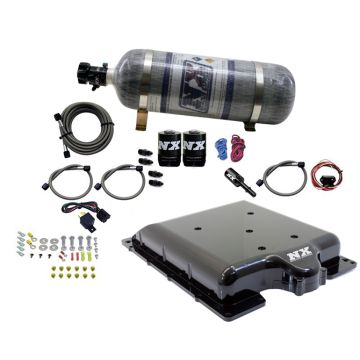 Billet Supercharger Lid with Integrated Nitrous with 12Lb Carbon Bottle for Dodge Hellcat / Demon Nitrous Express NX 20972-12