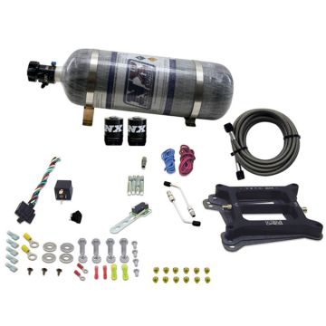 4150 Conventional Plate System Alcohol Stage 6 50-300Hp with 12Lb Carbon Bottle Nitrous Express NX 30045-12