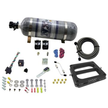 4500 Conventional Plate System Gasoline Stage 6 50-300Hp with 12Lb Carbon Bottle Nitrous Express NX 30070-12