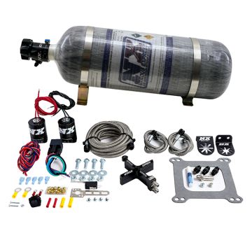 4150 Covert Crossbar Plate System Pro-Power 100-500Hp with 12Lb Carbon Bottle Nitrous Express NX 63541-12