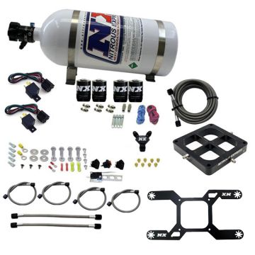 4500 Billet Crossbar Plate System Dual Stage 100-1000Hp with 10Lb Bottle Nitrous Express NX 66047-10