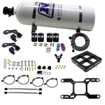 4500 Billet Crossbar Plate System Dual Stage 100-1000Hp with 15Lb Bottle Nitrous Express NX 66047-15