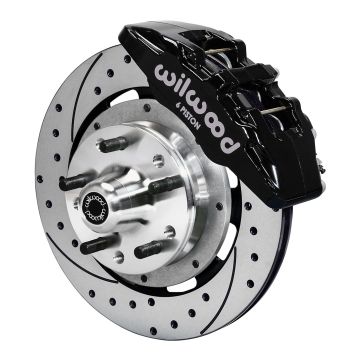 Wilwood 140-12947-D Forged Dynapro 6 Big Brake Front Brake Kit 12.19 Drilled Black for Ford