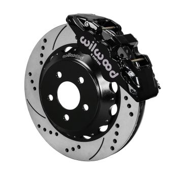 Wilwood 140-13886-D AERO6 Big Brake Front Brake Kit 14.00 Drilled Black for Ford