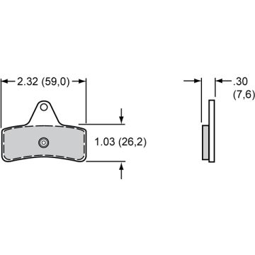 Brake Pads Wilwood 150-5602K CM Composite Metallic 4308 Power Sports Industrial Pads .30