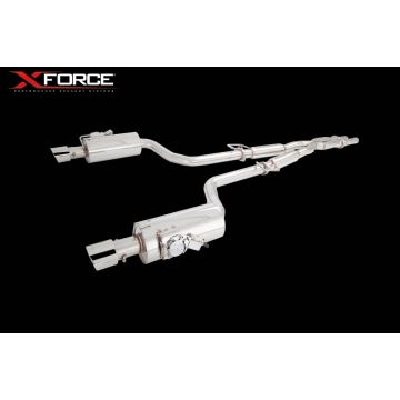 Exhaust system XForce with Varex muffler for Chrysler 300C 2012-2018 6.4L SRT-8 stainless steel
