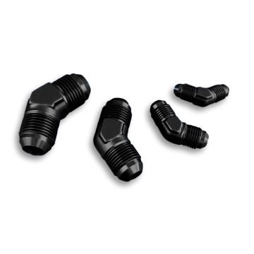 Adapter AN12 45' male-male coupler hose fitting Black