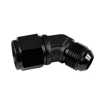 Adapter AN12 45' female-male coupler hose fitting Black