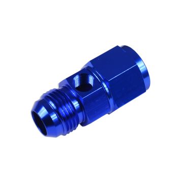 AN12 AN-12 Female-male inc Inline port 1/8 NPT Fuel Oil Pressure Gauge T-Piece Adapter Blue