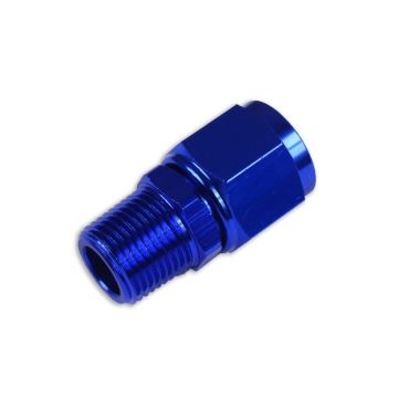 AN-6 AN6 JIC Flare to 1/4 NPT female-male straight hose fitting adapter Blue