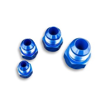 Adapter AN6 male to AN4 female JIC reducer hose fitting Blue