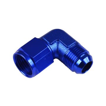 Adapter AN8 90' female-male coupler hose fitting Blue