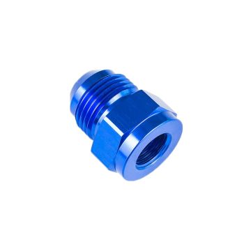 Adapter AN8 male to AN6 female JIC reducer hose fitting Blue