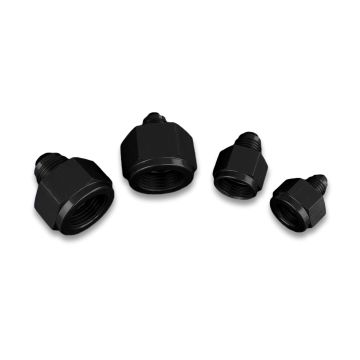 Adapter AN8 female to AN6 male JIC reducer hose fitting Black