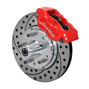 Wilwood 140-11018 Forged Dynalite Pro Series Front Brake Kit Drilled Red 11.00 for Ford Mustang 1984-1993