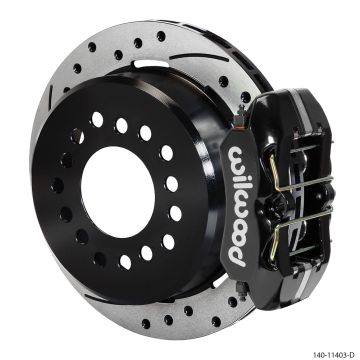 Wilwood 140-11403 Forged Dynapro Low-Profile Rear Parking Brake Kit Drilled and Slotted Rotors Black