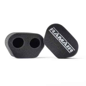 2x Twin Inlet Motorcycle Carb Sock Air Filter Ramair MS-007