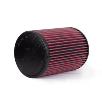 Mishimoto MMAF-3505 Air Filter w/ Molded Logo Red Oil 8 Layer Cotton w/ Worm Gear