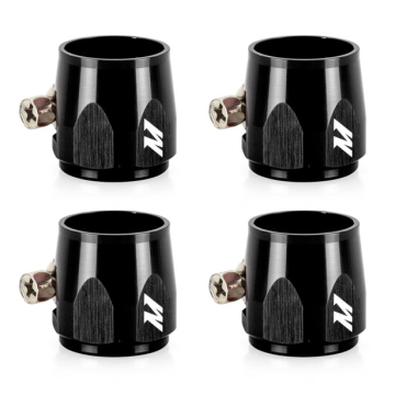 Mishimoto MMHXF-04-4-BK Aluminum -4AN Hex Finishers Black        