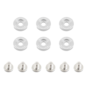 Mishimoto MMFW-SM-6SL Fender Washer Kit Small 6pcs Silver       