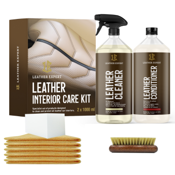 Leather Expert Interior Care Kit leather cleaning and conditioning set 2x1000ml 2000ml 2l