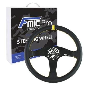 Sport Steering Wheel FMIC.Pro Classic leather 350mm offset 33mm yellow