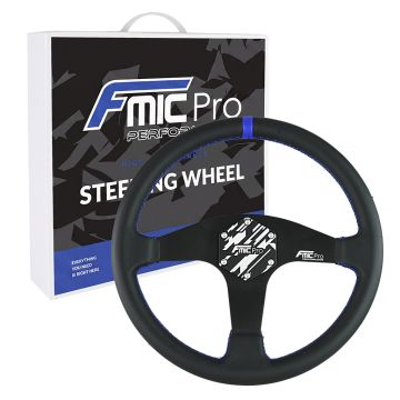 Sport Steering Wheel FMIC.Pro Classic leather 350mm offset 33mm blue