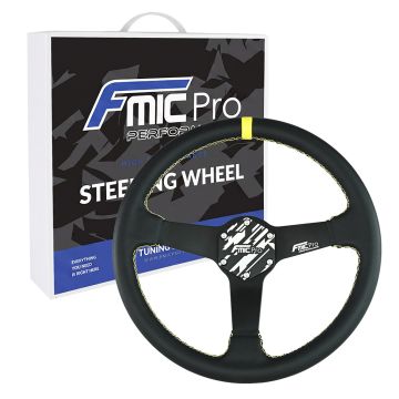 Sport Steering Wheel FMIC.Pro Track leather 350mm offset 33mm yellow