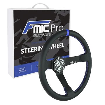 Sport Steering Wheel FMIC.Pro Track leather 350mm offset 90mm blue