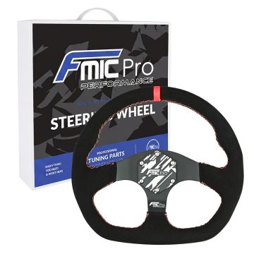 Sport Steering Wheel FMIC.Pro D-Shape suede 325mm offset 42mm red