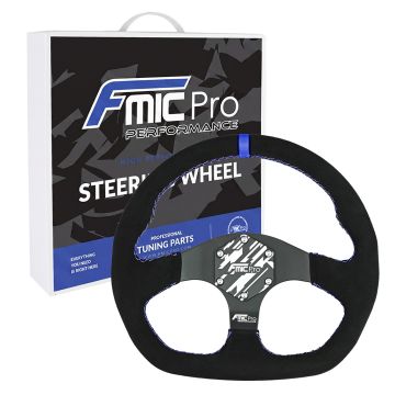 Sport Steering Wheel FMIC.Pro D-Shape suede 325mm offset 42mm blue