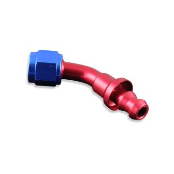 AN6 push-on 45' fitting Red