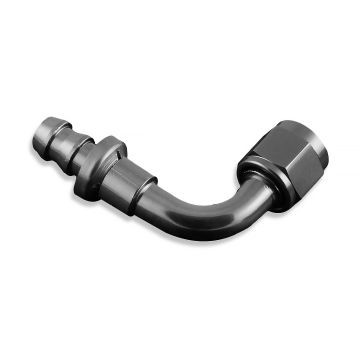 AN10 push-on 90' fitting Black