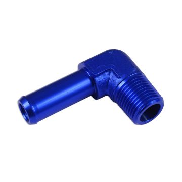 Fitting 90' 1/8 NPT to 1/4" nipple Blue