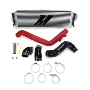 Mishimoto MMINT-CTR-17KSLWRD Intercooler Kit for Honda Civic Type R 17+ Silver w/ Wrinkle Red Pipes 