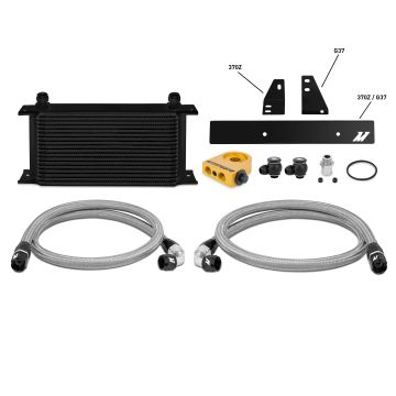 Mishimoto MMOC-370Z-09TBK Thermostatic Oil Cooler Kit for Nissan 370Z 09+ Black     