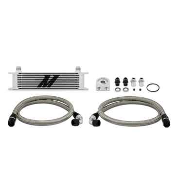 Mishimoto MMOC-U Universal 10 Row Oil Cooler Kit Silver      
