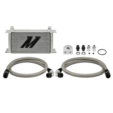Mishimoto MMOC-UL Universal 19 Row Oil Cooler Kit Silver      