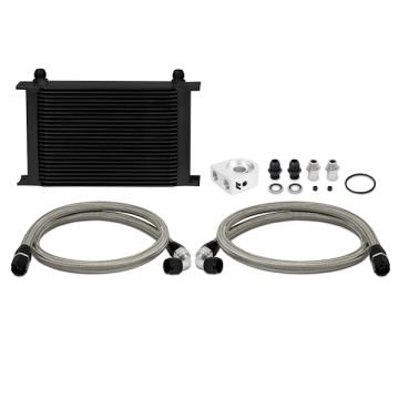 Mishimoto MMOC-UHBK Universal 25 Row Oil Cooler Kit Black      
