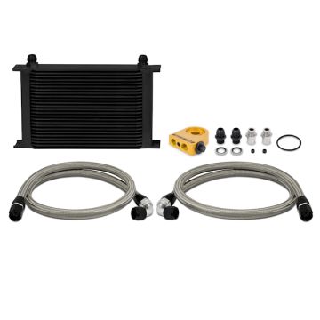 Mishimoto MMOC-UHTBK Universal 25 Row Thermostatic Oil Cooler Kit Black     