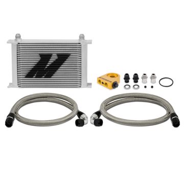 Mishimoto MMOC-UHT Universal 25 Row Thermostatic Oil Cooler Kit Silver     