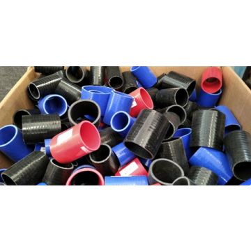 Mix 100 łączników silikonowych 7,6cm i 10cm różne średnice niebiskie, czarne, czerwone.