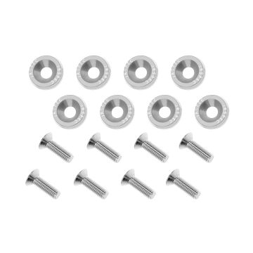 Ozdobne śrubki i podkładki JRspec Fender Washer srebrne