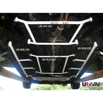 Mid Lower Brace (254-B) Ultra Racing for Proton Iswara (C20/MK2) 1.3 / 1.5 HB 92-03/Saga (C20/MK1/MK3) 1.3/1.5 2WD 85-08