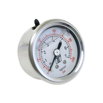 Regulator ciśnienia paliwa Turbosmart FPR Gauge 0-100psi Liquid Fill