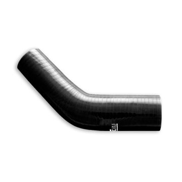 Silicone reducer elbow 45' 54/76mm Black