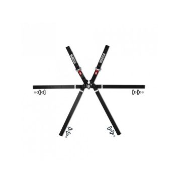 Sparco Harness 6-Point Formula H-9 Black FIA Approved 8853-2016