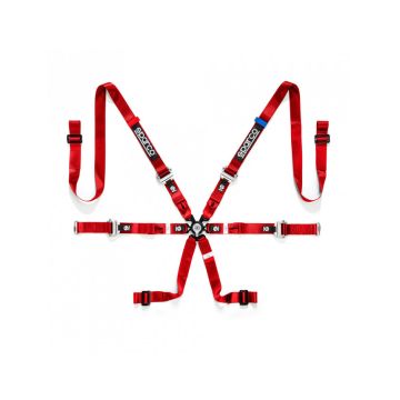 Sparco Harness H-9 Evo 6-Points 2" Red FIA Approved 8853-2016