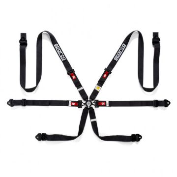 Sparco Harness 6-Points 2" Black FIA Approved 8853-2016